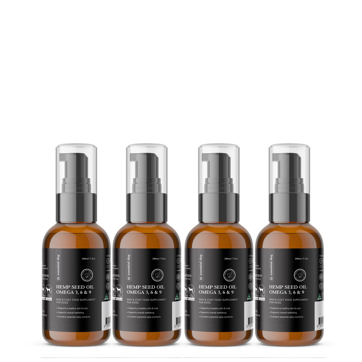 100% Raw Hemp Seed Oil: Skin and Coat Formula (Food Supplement)-3