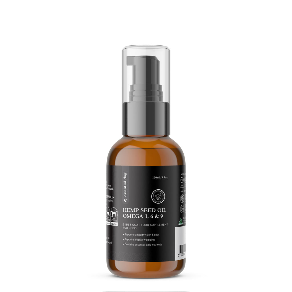 100% Raw Hemp Seed Oil: Skin and Coat Formula (Food Supplement)-1