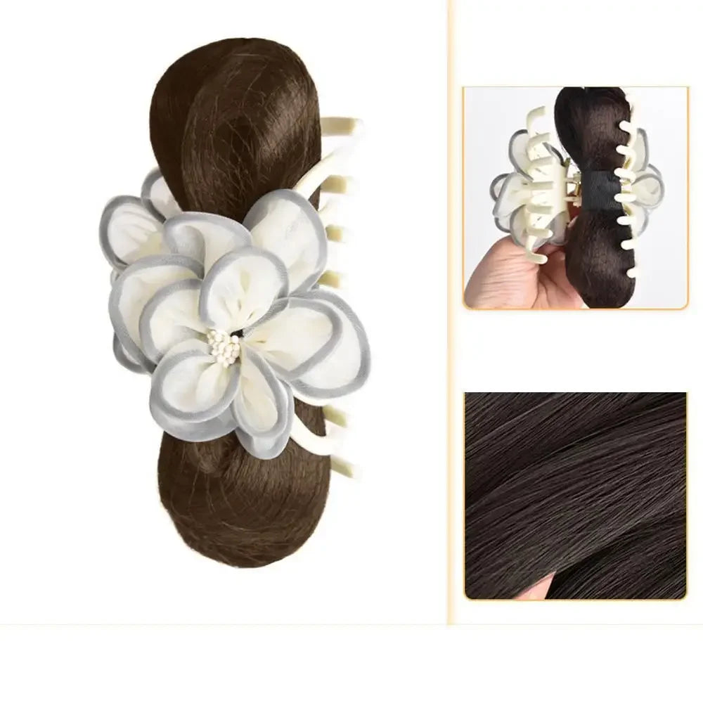 Female Synthetic Wig Clip-In Hair Extension-5