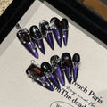 Wholesale Baroque Style Luxury Golden Sparkling Big Discount New Fashion French Style Press on Nail for Fingers-6