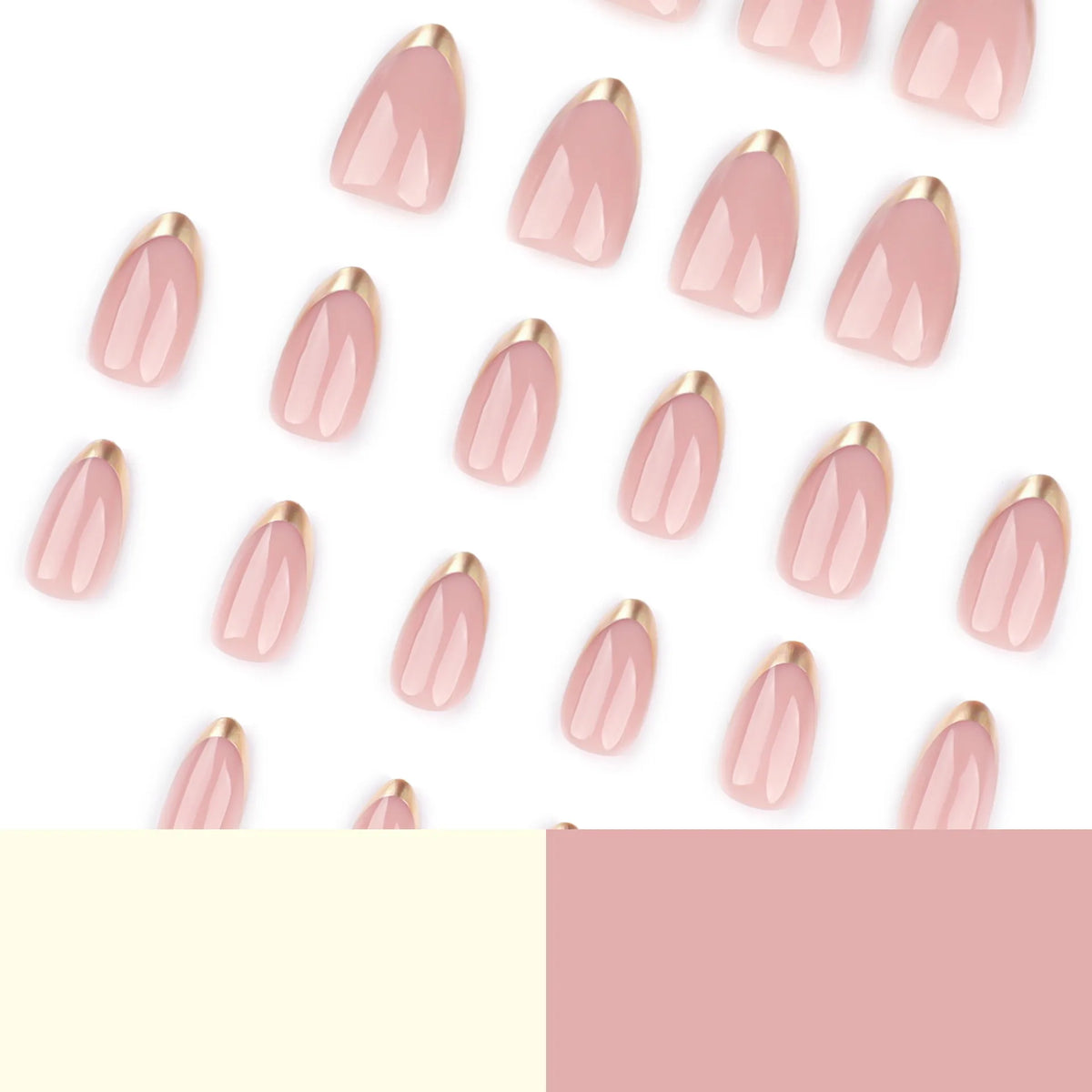 24 Pcs/set Soft Acrylic New Arrival 3719 Minimalist High-end Short Almond Shape Acrylic Press on Nails Artificial Fingernails-3