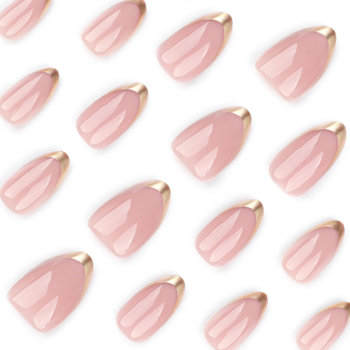 24 Pcs/set Soft Acrylic New Arrival 3719 Minimalist High-end Short Almond Shape Acrylic Press on Nails Artificial Fingernails-2
