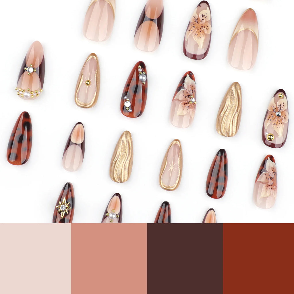 High Quality Thick Acrylic Press-On Artificial Fingernails for Women TikTok Popular Long Medium Square Design with Jelly Glue-4