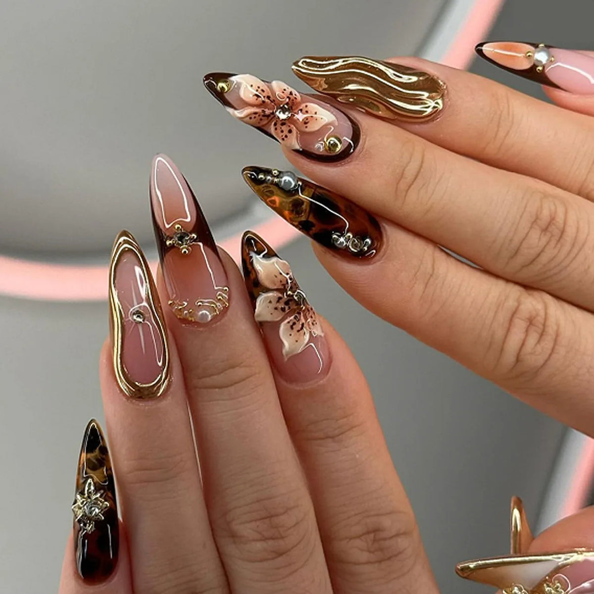 High Quality Thick Acrylic Press-On Artificial Fingernails for Women TikTok Popular Long Medium Square Design with Jelly Glue-6