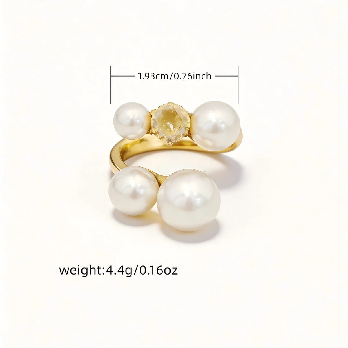 Adjustable Gold Pearl Cuff Rings 316L Stainless Steel 18K 24K Gold Plated Trendy Wholesale Fashion Jewelry Floral Starfish-16