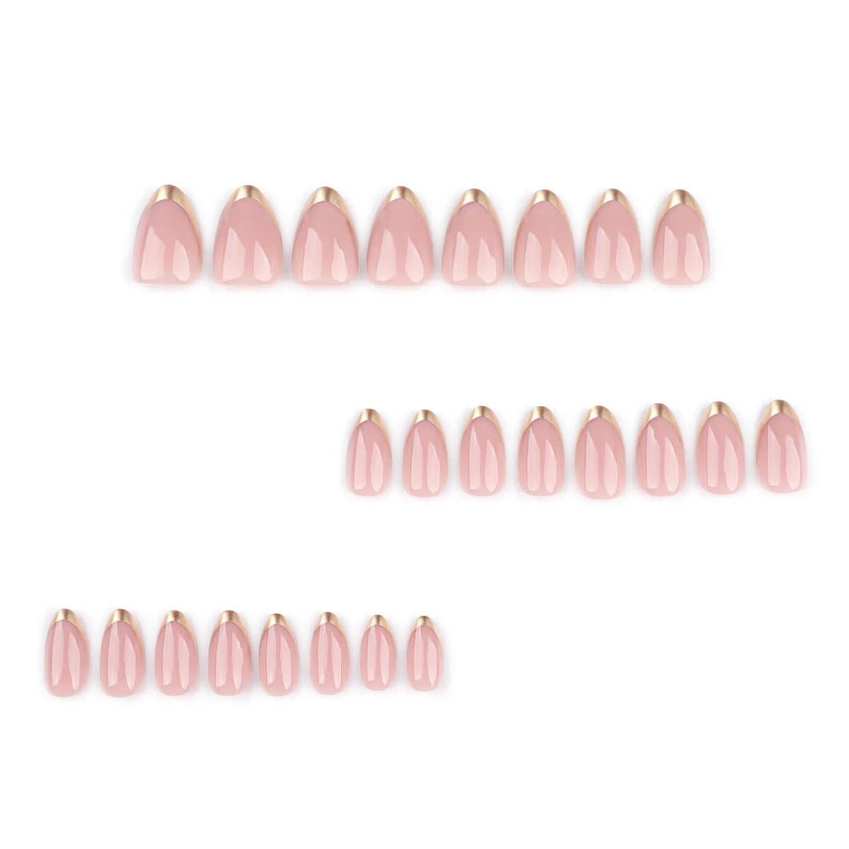 24 Pcs/set Soft Acrylic New Arrival 3719 Minimalist High-end Short Almond Shape Acrylic Press on Nails Artificial Fingernails-1