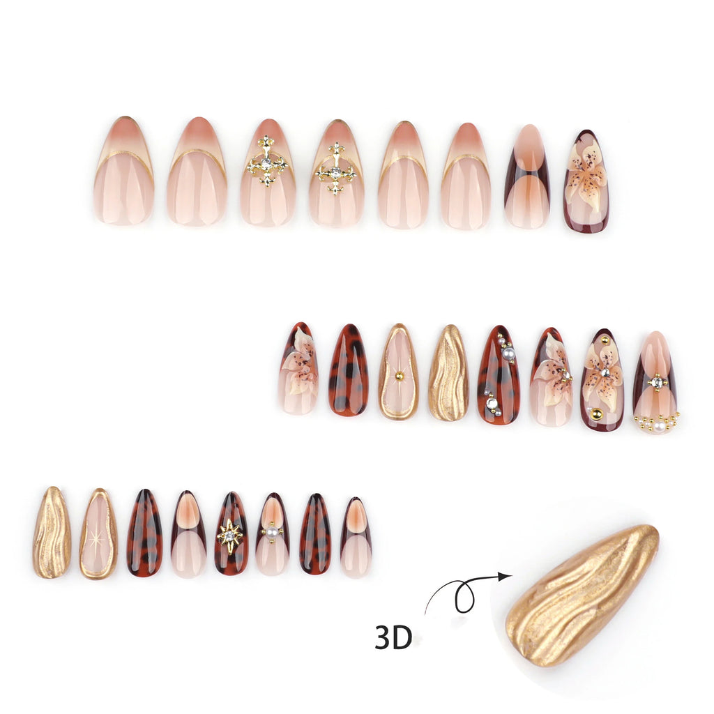 High Quality Thick Acrylic Press-On Artificial Fingernails for Women TikTok Popular Long Medium Square Design with Jelly Glue-1