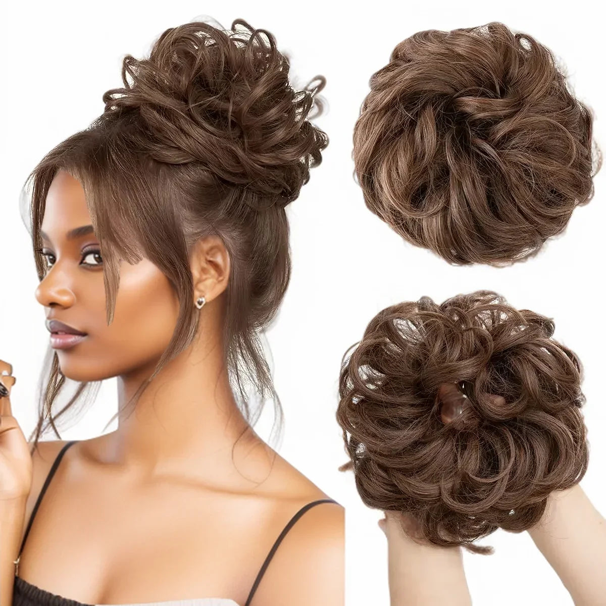 Human Hair Messy Bun Hair Piece for Women-0