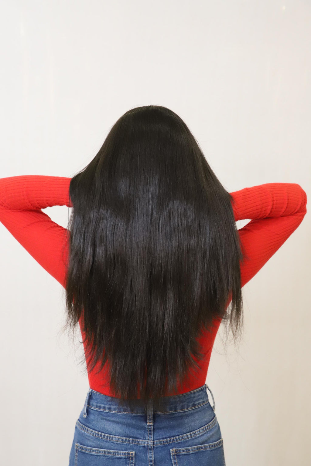 V-Shape Clip-In Volumizer | Back & Side Volume with Layered Fall | Remy Hair India-3