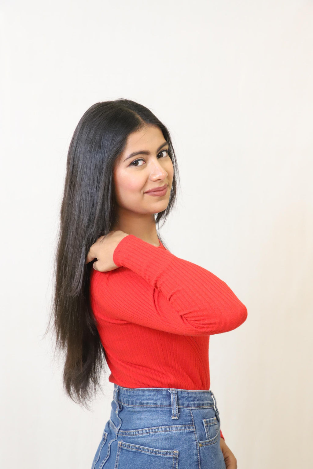 V-Shape Clip-In Volumizer | Back & Side Volume with Layered Fall | Remy Hair India-4