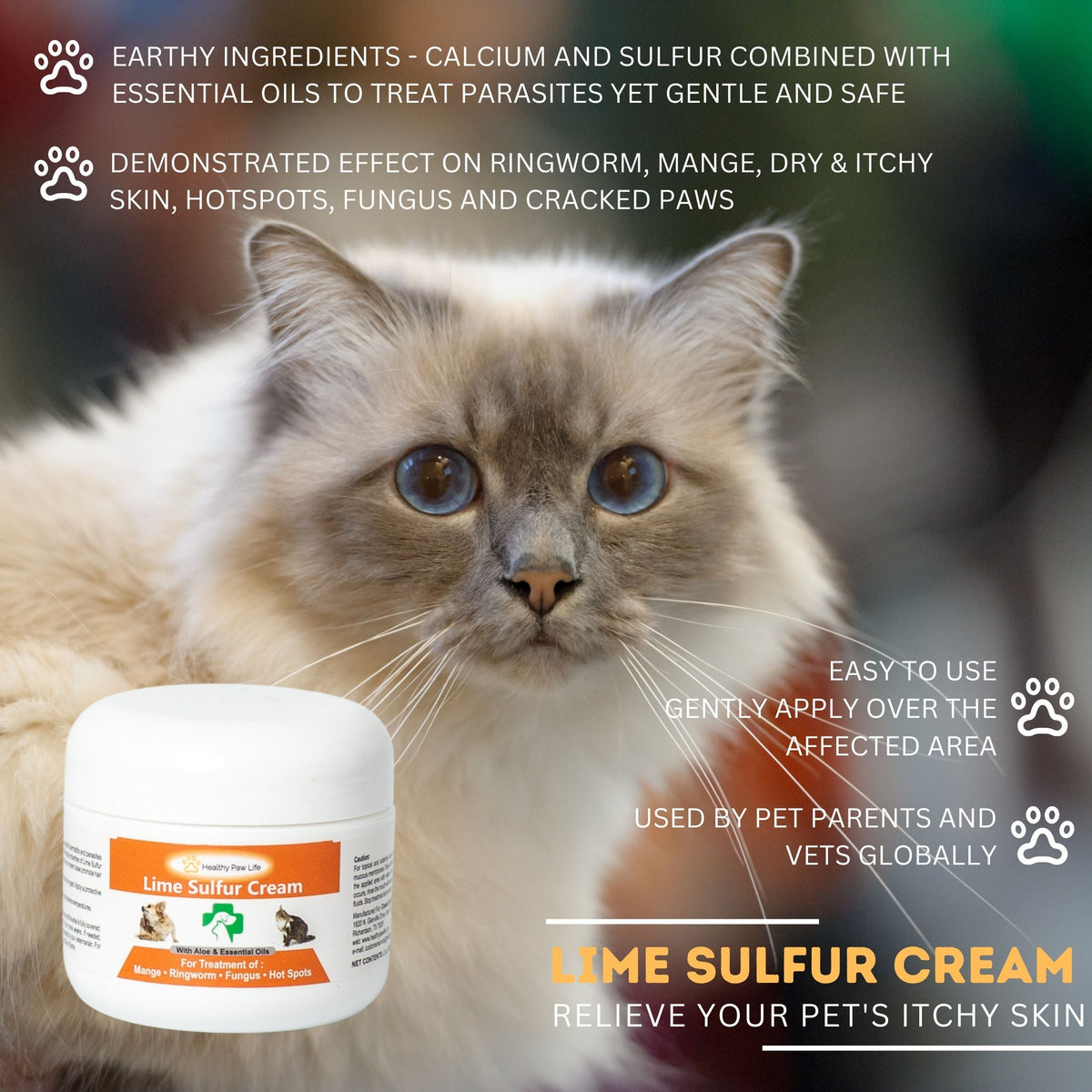 Healthy Paw Life's Lime Sulfur Pet Skin Cream and Spray - 2 Piece Set-2