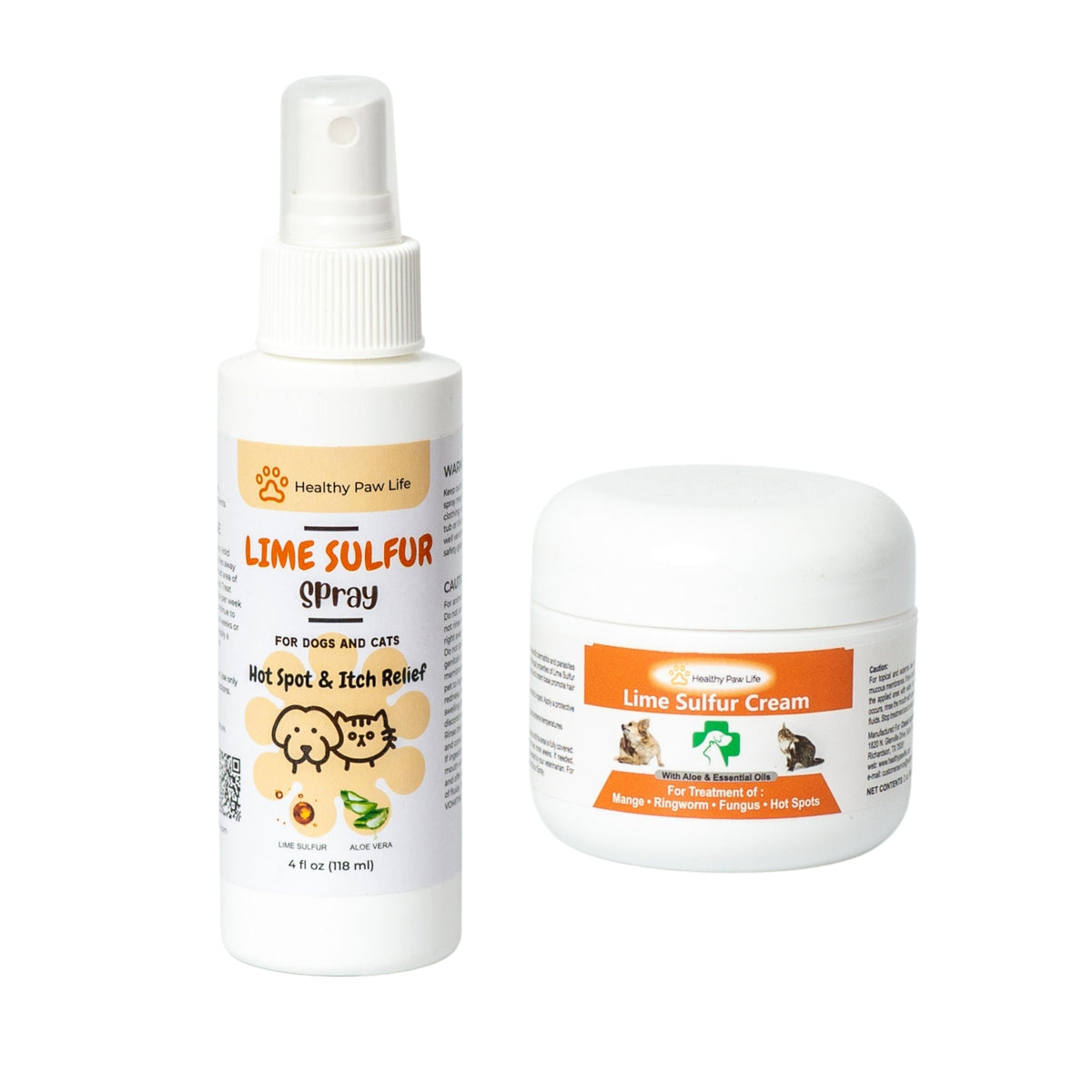 Healthy Paw Life's Lime Sulfur Pet Skin Cream and Spray - 2 Piece Set-0