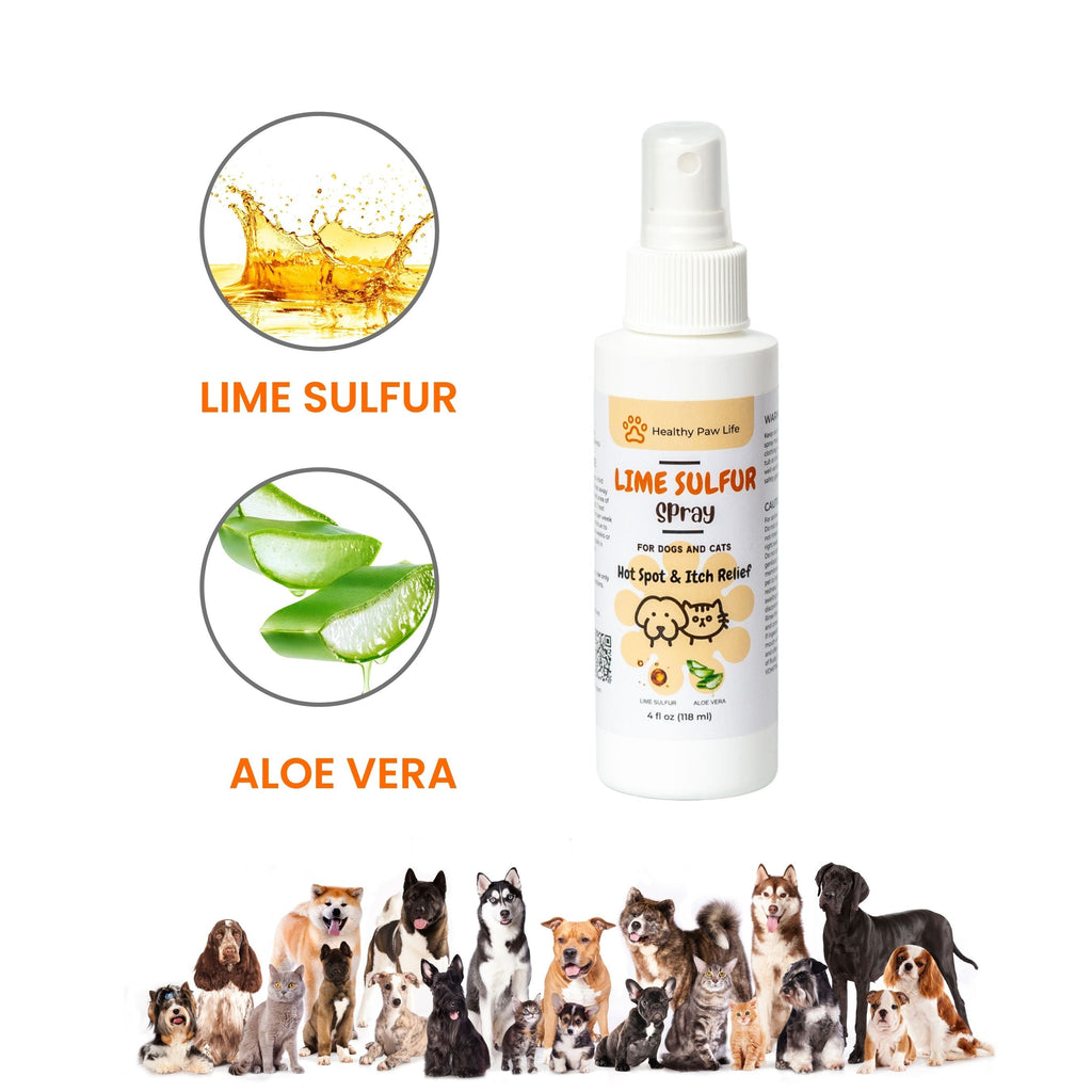 Healthy Paw Life's Lime Sulfur Pet Skin Cream and Spray - 2 Piece Set-4