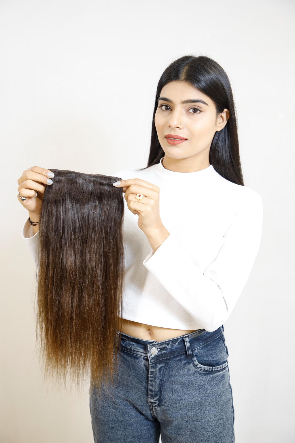 Three Clip Volumizer | Instant Back Volume & Length | 100% Remy Human Hair India-4
