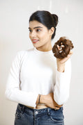 Donut Scrunchie Hair Extension – Real Hair Bun Maker for Instant Volume & Natural Look-0
