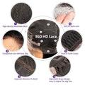 Body Wave 13x6 HD Transparent Lace Front Human Hair Wig 40 Inch Pre Plucked 220 Density 5x5 Glueless Lace Frontal Wigs for Women-5