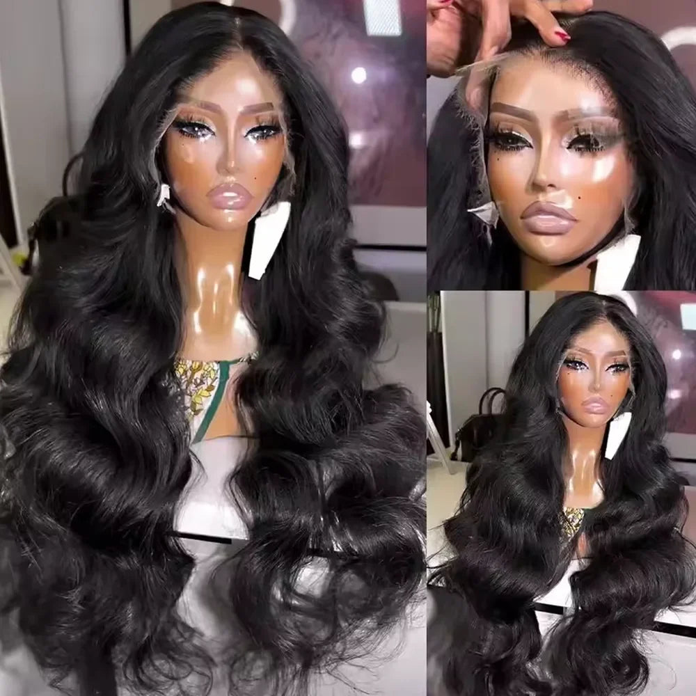 Raw Peruvian Body Wave 250% Density 40 42 inch 13x6 HD Lace Front Human Hair Wigs 13x4 Frontal Wigs Women Glueless Closure Wigs-1
