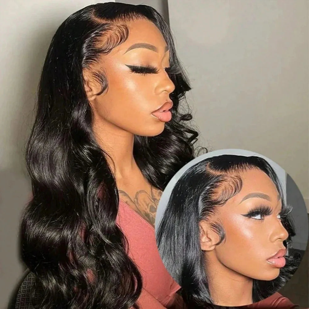 250% Glueless Wig Body Wave Human Hair Wigs Pre Cut 13x4 13x6 HD Lace Frontal Wigs Pre Plucked Curly Lace Front Human Hair Wigs-4