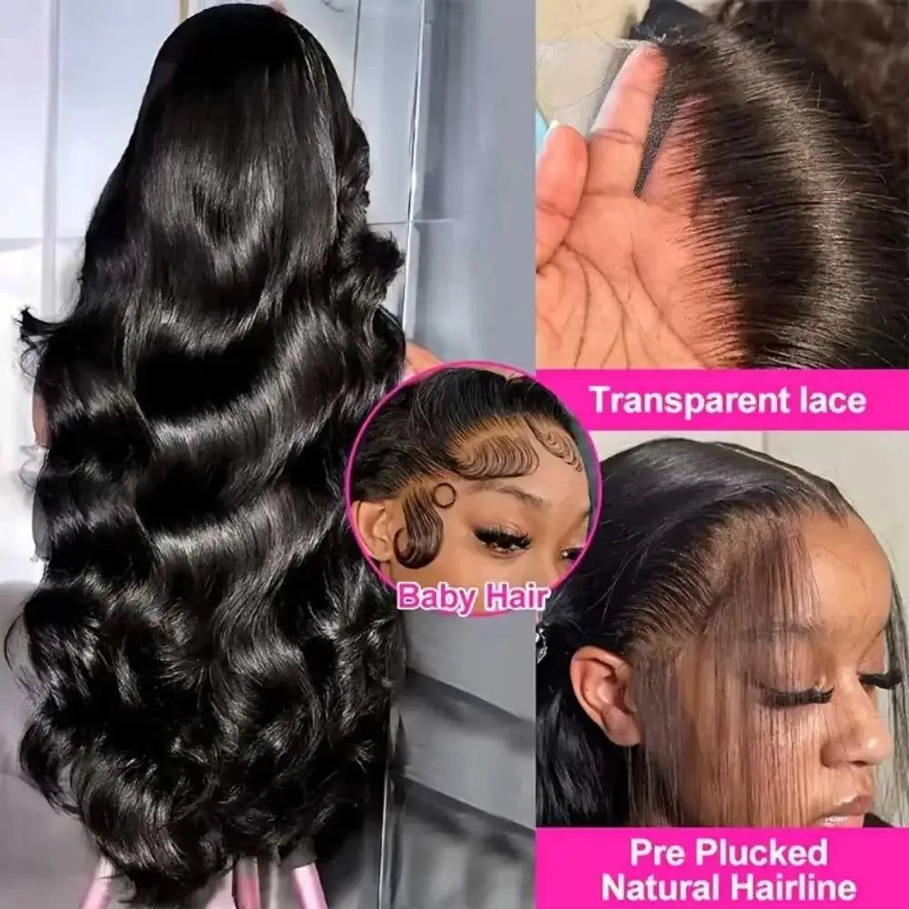 Raw Peruvian Body Wave 250% Density 40 42 inch 13x6 HD Lace Front Human Hair Wigs 13x4 Frontal Wigs Women Glueless Closure Wigs-4