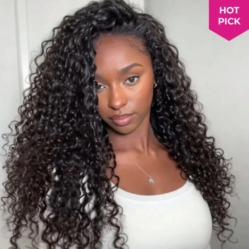 300 Density Burmese Curly Human Hair Wigs For Women 4C Afro Kinky Culry 3 IN 1 Half Wigs Human Hair Wigs 100% Human Hair On Sale-5