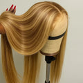 Highlight Front Wigs Human Hair Pre Plucked Hairline 4/27 5x5 Glueless Lace Straight Wig Human Hair Wigs For Women 250 Density-0