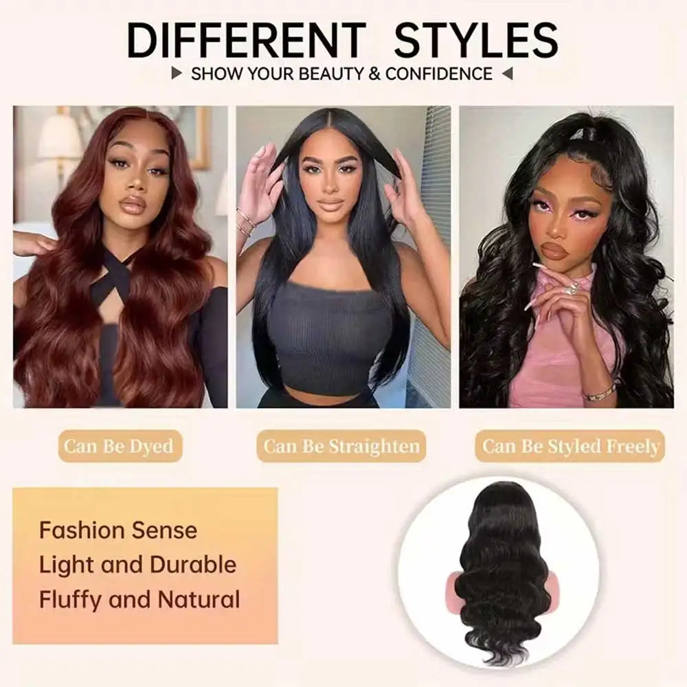 250% Glueless Wig Body Wave Human Hair Wigs Pre Cut 13x4 13x6 HD Lace Frontal Wigs Pre Plucked Curly Lace Front Human Hair Wigs-3