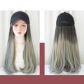 NNEIDS 60Cm Long Curly Gradient Hair Cap Wig-0