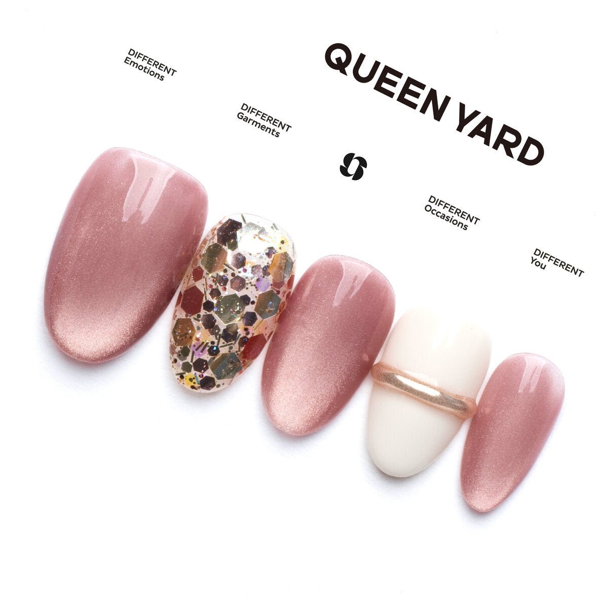 Raspberry Cat-Eye Shimmer Press-On Nails-1