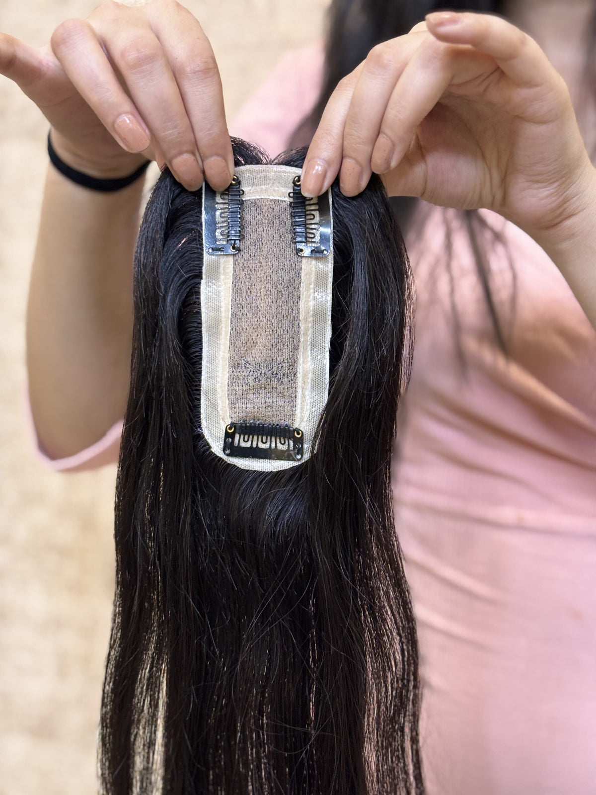 Hair Patch for Bald Spots | Silk Base | Natural Black | Straight | Remy Hair India-4