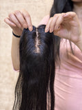 Hair Patch for Bald Spots | Silk Base | Natural Black | Straight | Remy Hair India-3