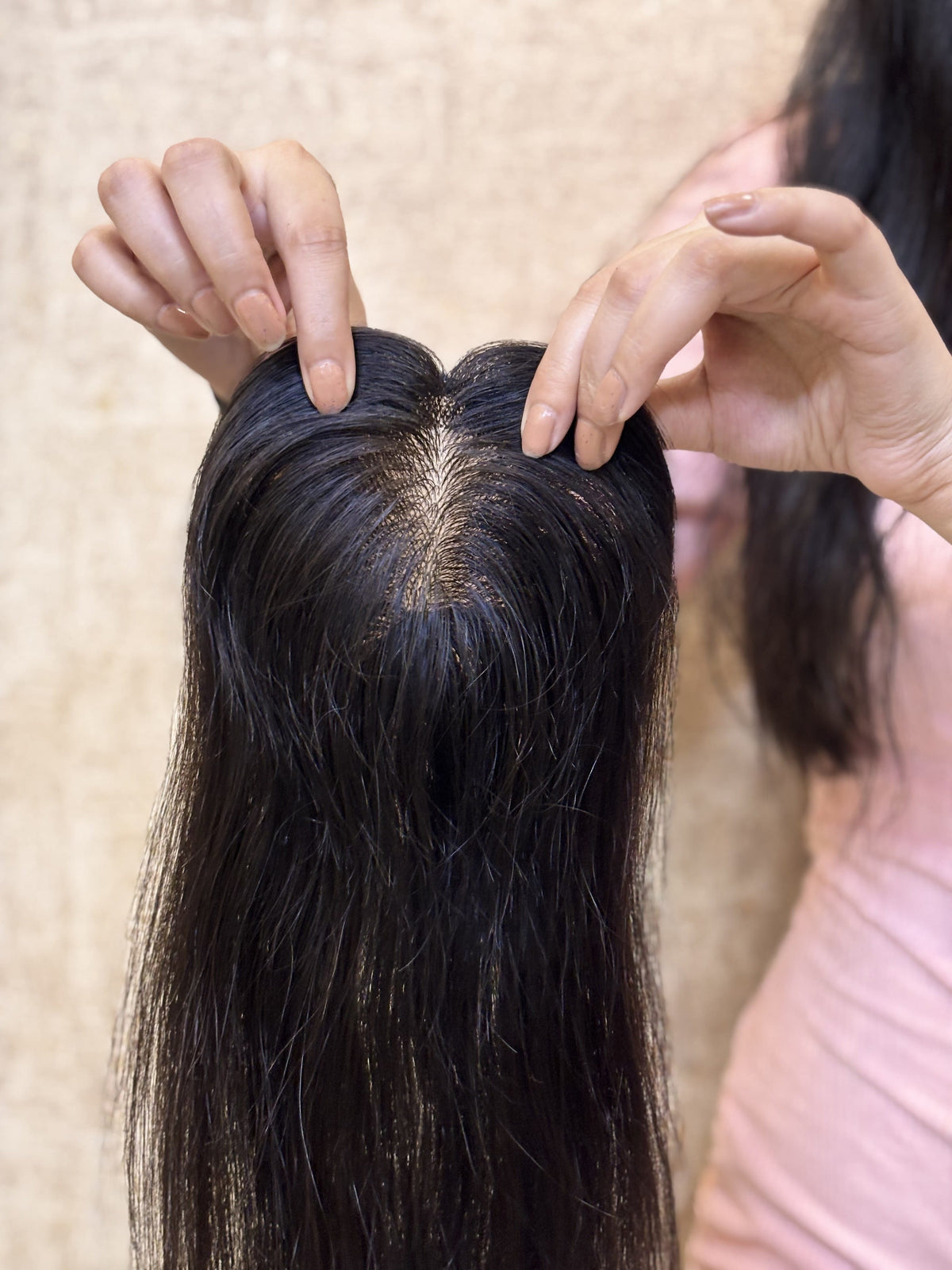 Hair Patch for Bald Spots | Silk Base | Natural Black | Straight | Remy Hair India-10