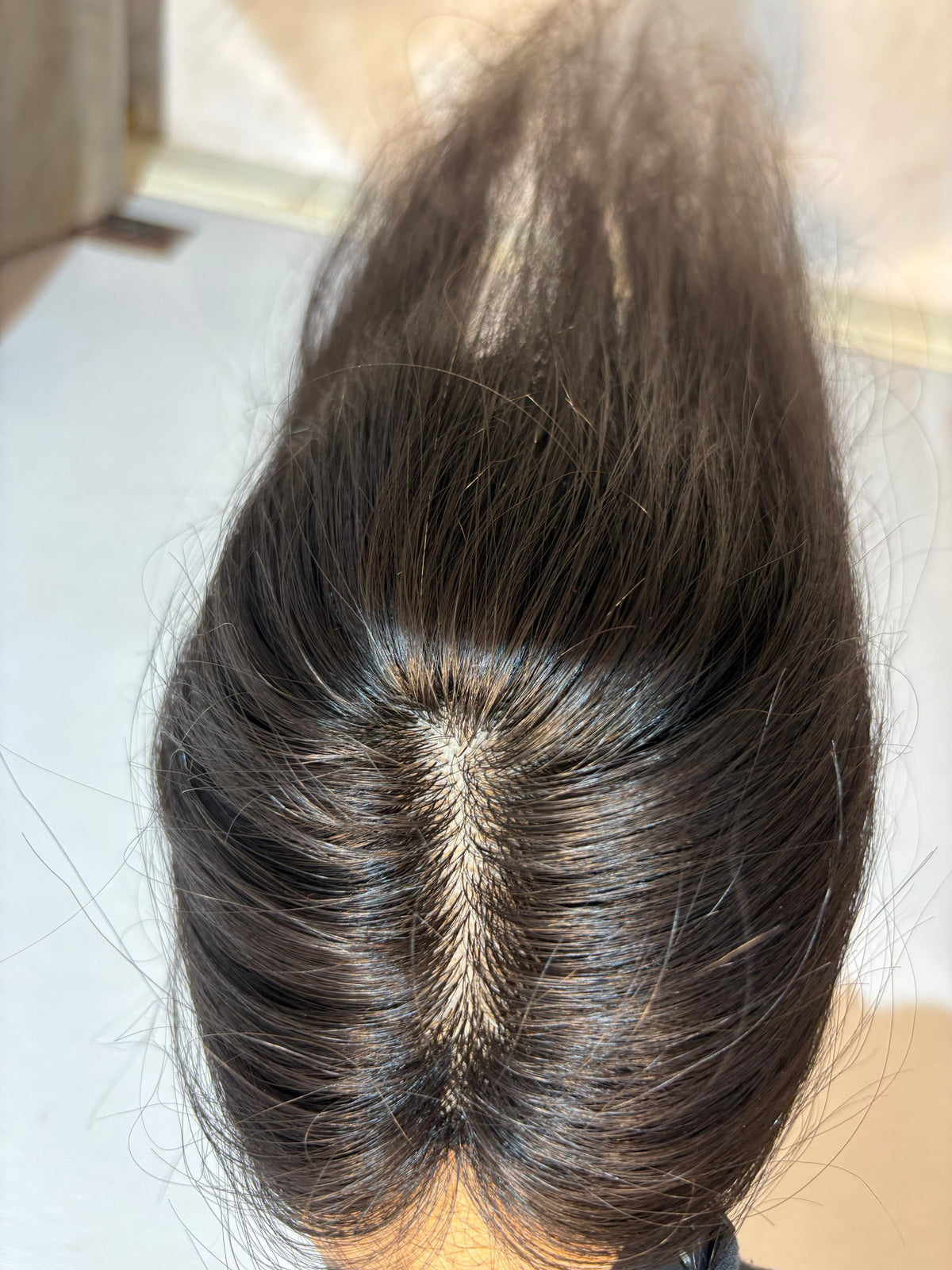 Hair Topper for Thinning Crown | Silk Base | Natural Black | Straight | Remy Hair India-0