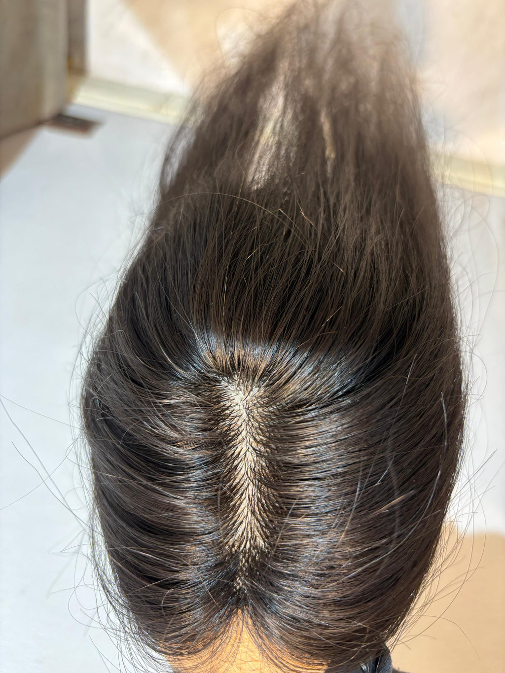 Hair Topper for PCOS Hair Loss | Silk Base | Natural Black | Straight | Remy Hair India-0