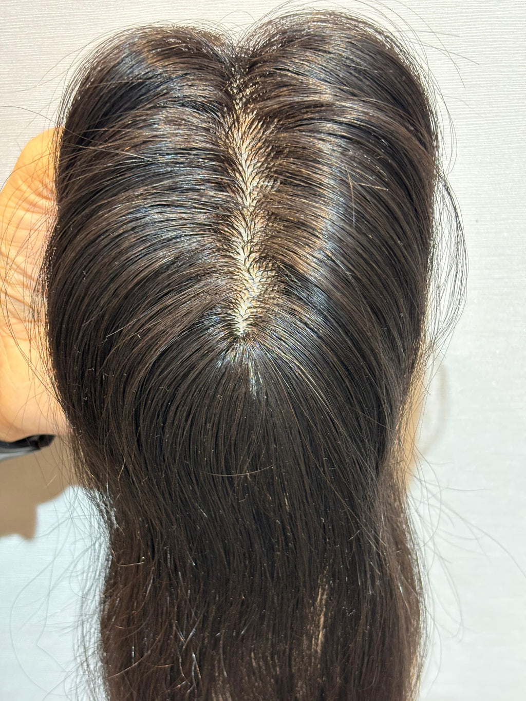 Hair Topper for Thinning Crown | Silk Base | Natural Black | Straight | Remy Hair India-1